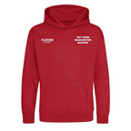 Not From Manchester Madame hoodie – red kids' hoodie featuring the Not From Manchester Madame Players Couture logo