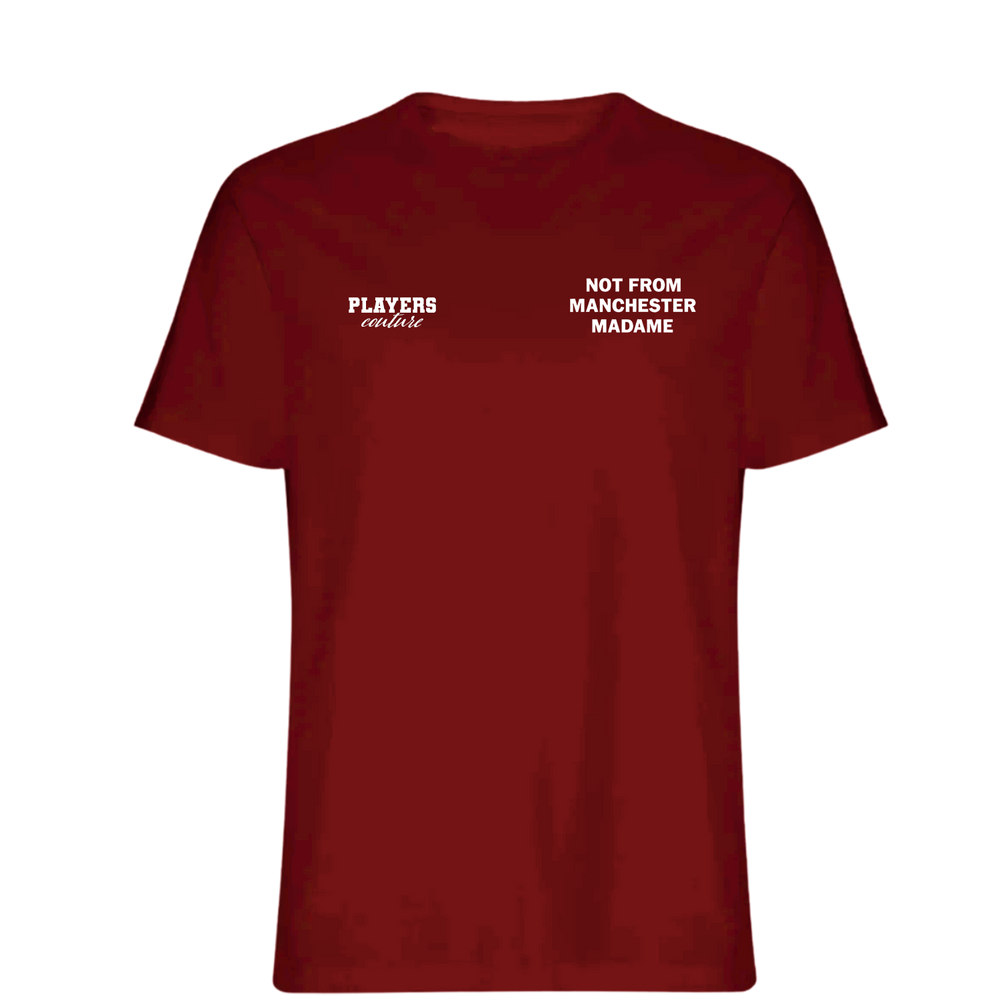 Not From Manchester Madame Toy Logo Players Couture Mens T-Shirt Red