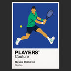 Novak Djokovic Tennis Icon Frame Men's T-Shirt