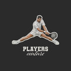 Novak Badge Men's Hoodie – white close-up detail shot of the Novak Players Couture logo design