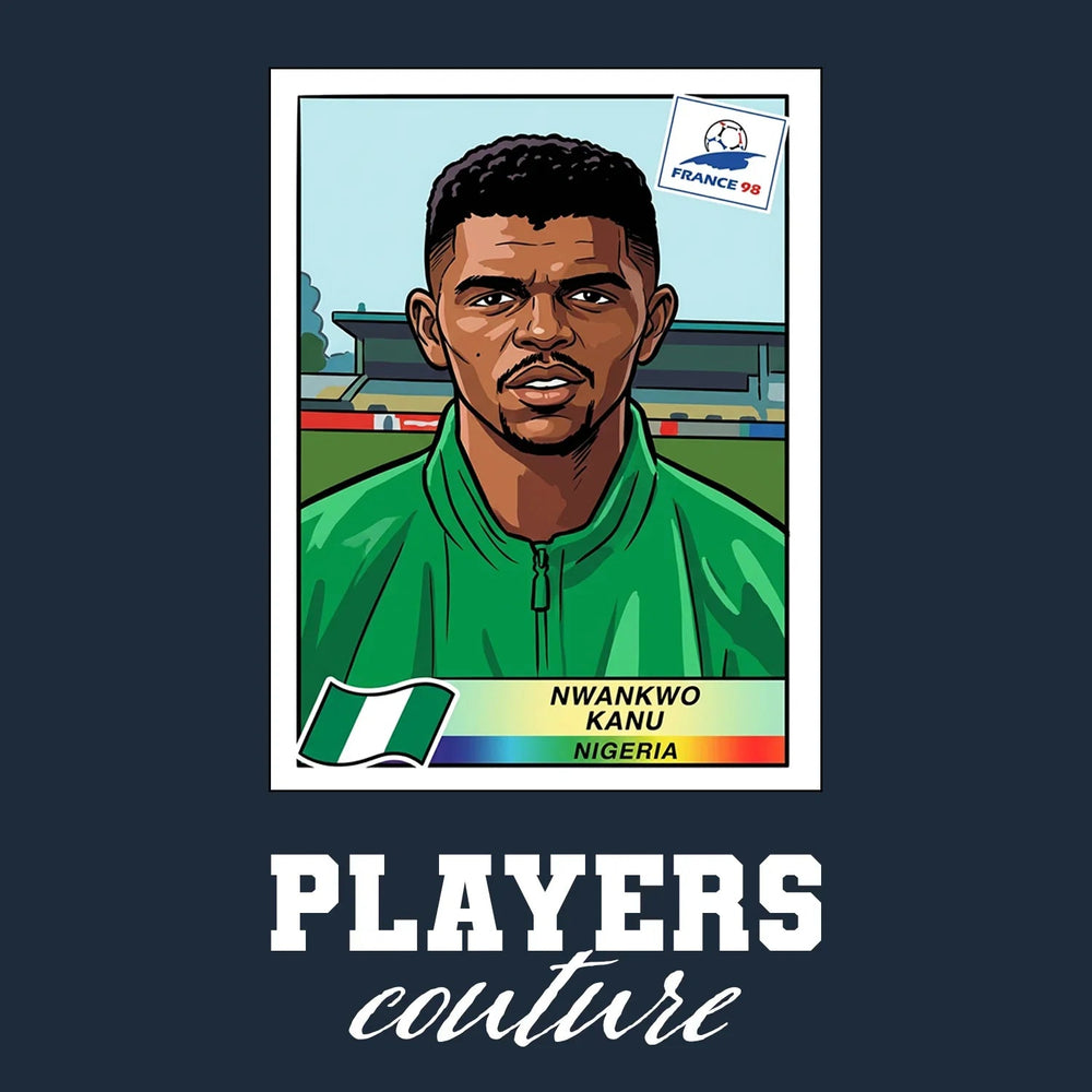 Nwankwo Kanu World Cup Sticker Men's Hoodie – nwanko kanu navy Players Couture design