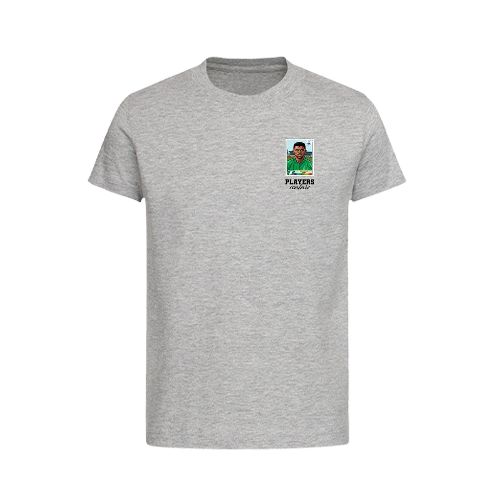 Nwankwo Kanu World Cup Sticker Kids T-Shirt – nwanko kanu sticker kids grey tshirt Players Couture design