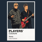 Oasis Oasis design two, capturing Gallagher-era parkas and Manchester attitude Icon Frame artwork in navy