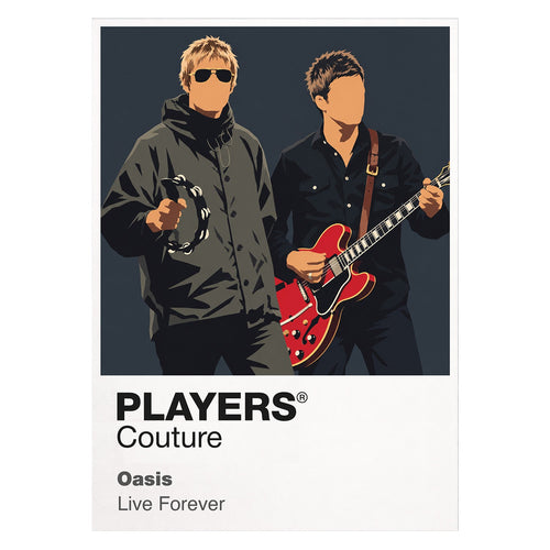 Oasis Oasis design two, capturing Gallagher-era parkas and Manchester attitude Icon Frame artwork on white