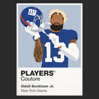 Odell Beckham Jr New York Giants black Icon Frame artwork detail