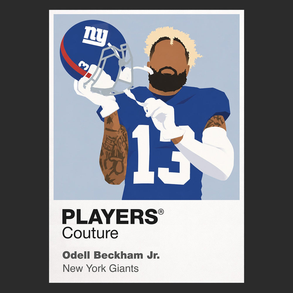 Odell Beckham Jr New York Giants black Icon Frame artwork detail