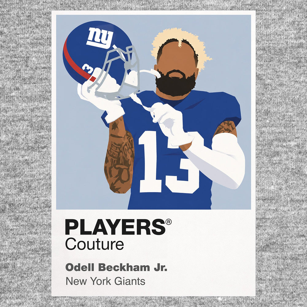 Odell Beckham Jr New York Giants grey Icon Frame artwork detail