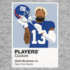 Odell Beckham Jr New York Giants grey Icon Frame artwork detail