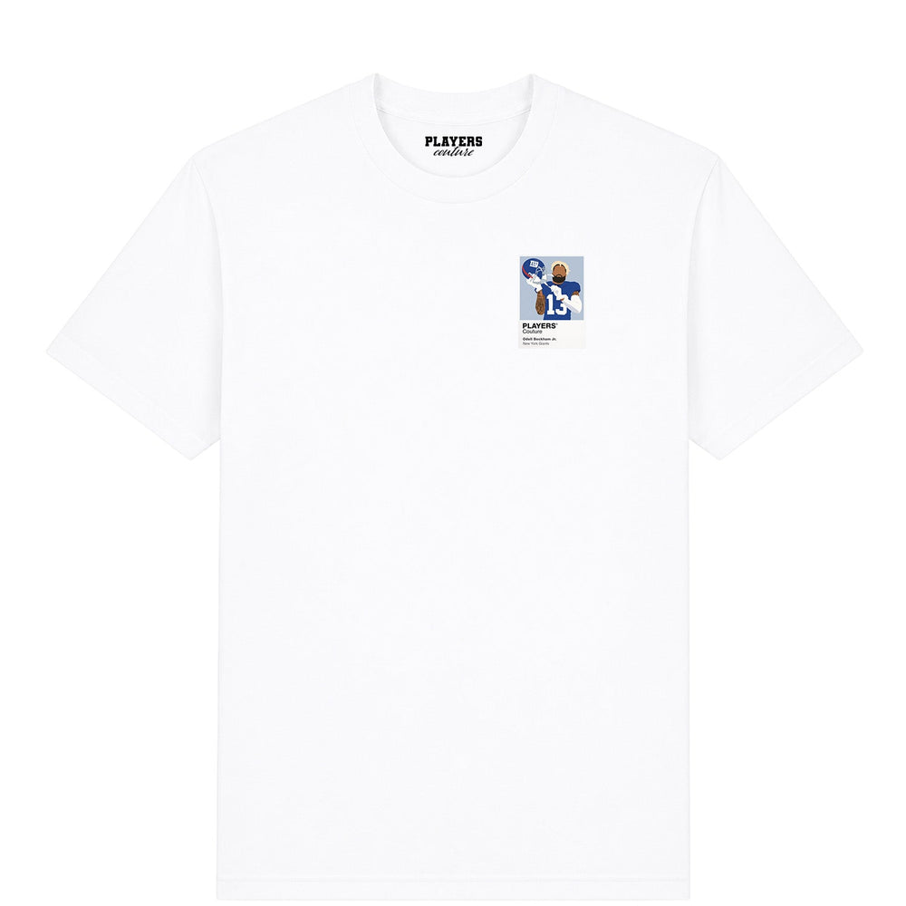 Odell Beckham Jr New York Giants American Football Icon Frame Men's T-Shirt – white