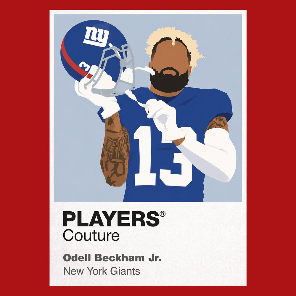 Odell Beckham Jr New York Giants red Icon Frame artwork detail