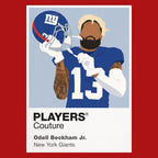 Odell Beckham Jr New York Giants red Icon Frame artwork detail