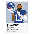 Odell Beckham Jr New York Giants white Icon Frame artwork detail