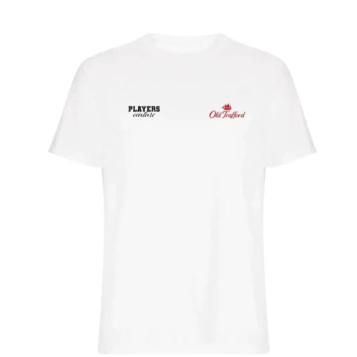Old Trafford t-shirt – white men's t-shirt featuring the Old Trafford Players Couture logo
