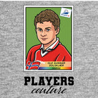Ole Gunnar Solskjaer World Cup Sticker Men's T-Shirt – grey close-up detail shot of the Ole Gunnar Solskjaer World Cup