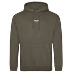 Essentials Collection hoodie – green men's hoodie with white Essentials Collection letters and Players Couture logo on the