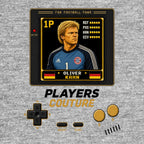 Oliver Kahn 1P 8-Bit t-shirt retro gaming design by Players Couture