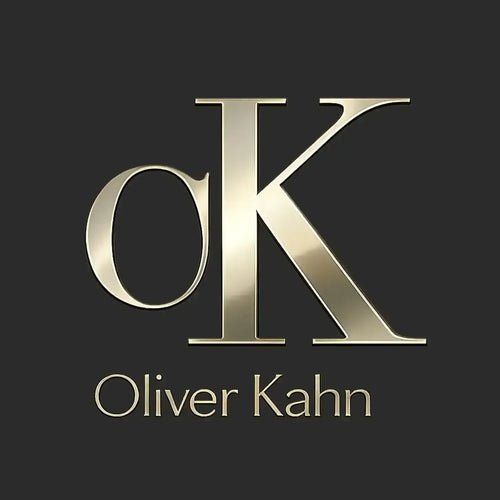 Oliver Kahn Logo Men's T-Shirt – black close-up detail shot of the Oliver Kahn Players Couture logo design
