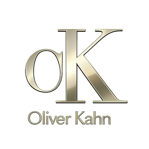 Oliver Kahn Logo Men's T-Shirt – white close-up detail shot of the Oliver Kahn Players Couture logo design