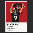 Olivier Giroud AC Milan Icon Frame artwork in black