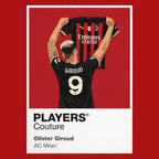 Olivier Giroud AC Milan Icon Frame artwork in red