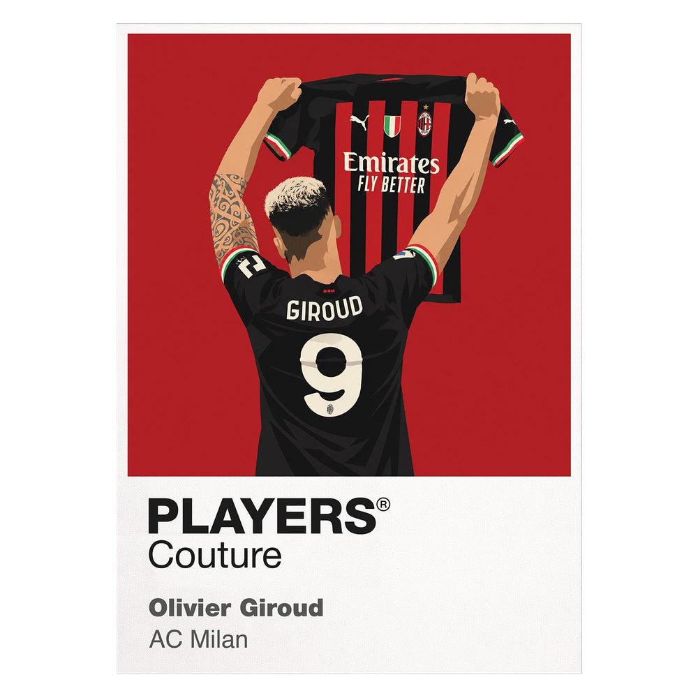 Olivier Giroud AC Milan Icon Frame artwork on white