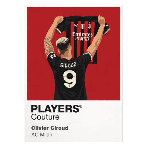 Olivier Giroud AC Milan Icon Frame artwork on white