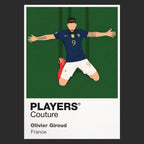 Olivier Giroud France Icon Frame artwork in black
