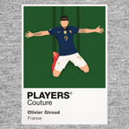 Olivier Giroud France Icon Frame artwork in grey