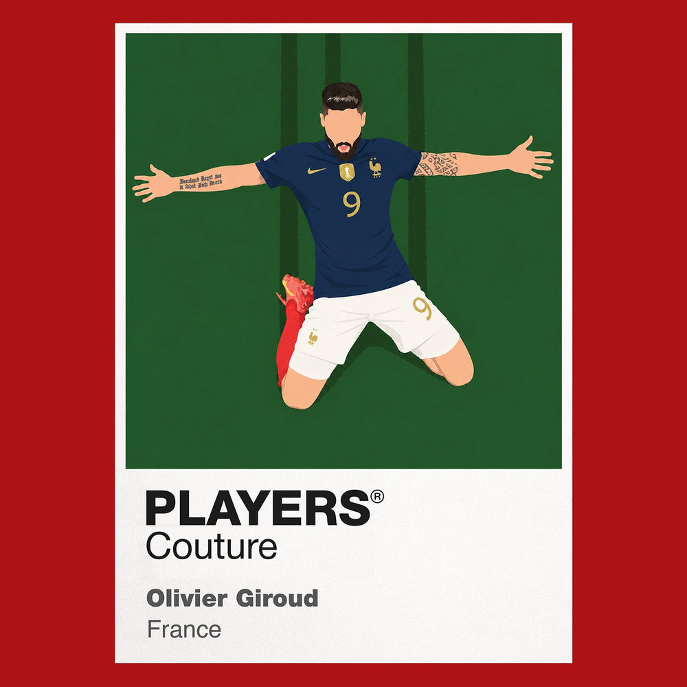 Olivier Giroud France Icon Frame artwork in red