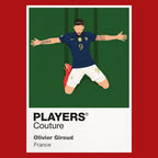 Olivier Giroud France Icon Frame artwork in red
