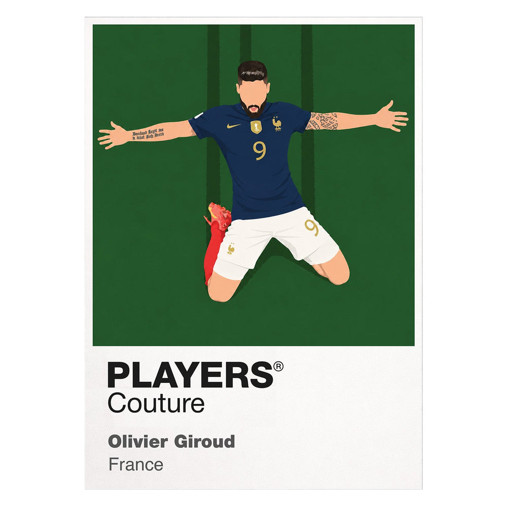 Olivier Giroud France Icon Frame artwork in white