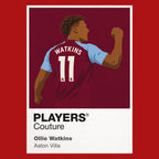 Ollie Watkins Aston Villa Icon Frame — Red