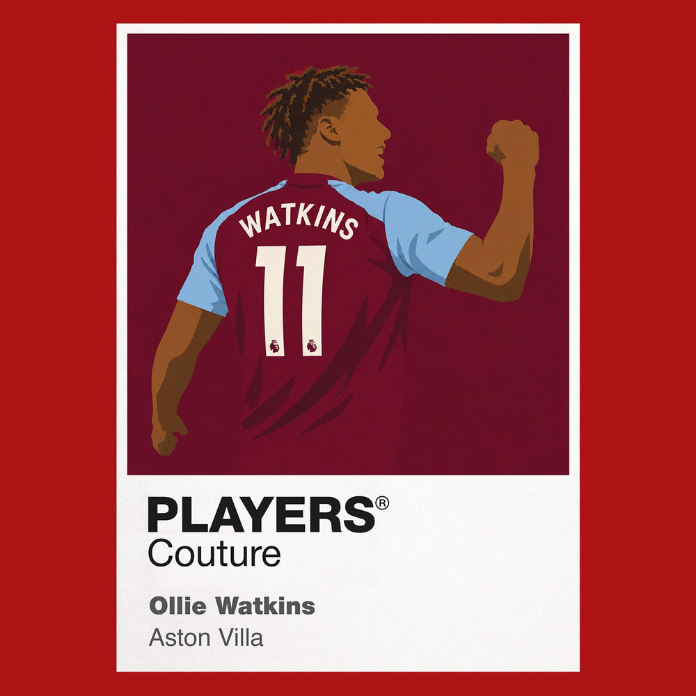 Ollie Watkins Aston Villa Icon Frame Kids Hoodie — Red Artwork