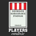 Olympiacos Monopoly Card hoodie – black men's hoodie with white Olympiacos Monopoly Card letters and Players Couture logo on