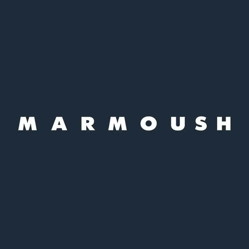 Omar Marmoush Logo Men's T-Shirt – navy close-up detail shot of the Omar Marmoush Players Couture logo design