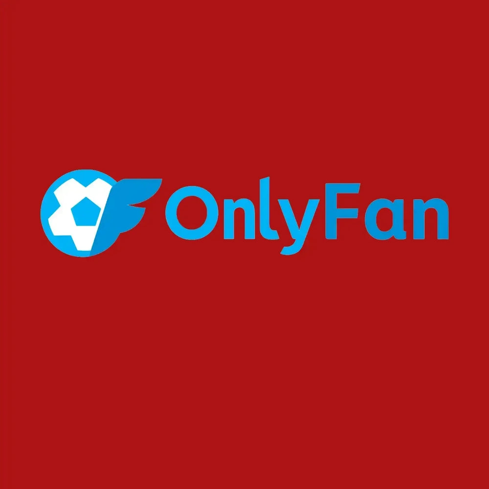 Only Fan Logo Men's T-Shirt – red close-up detail shot of the Only Fan Players Couture logo design