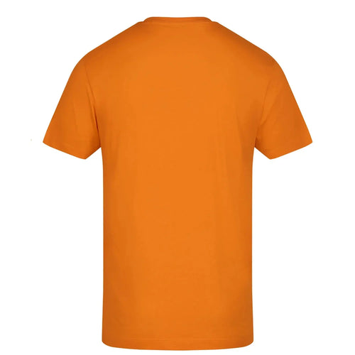 Essentials Collection t-shirt – orange men's t-shirt with black Essentials Collection letters and Players Couture logo on