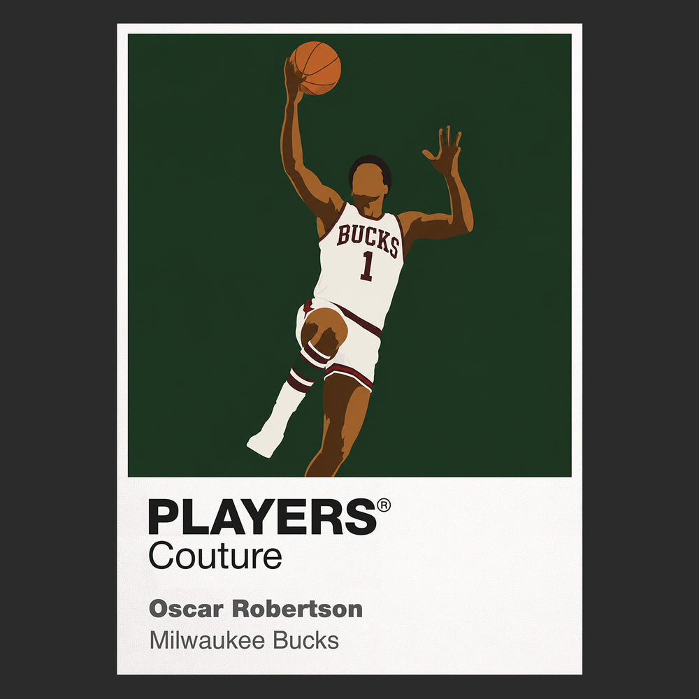 Oscar Robertson Bucks Basketball Icon Frame Men's Hoodie