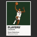 Oscar Robertson Bucks Basketball Icon Frame Men's Hoodie