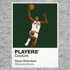 Oscar Robertson Bucks Basketball Icon Frame Men's Hoodie