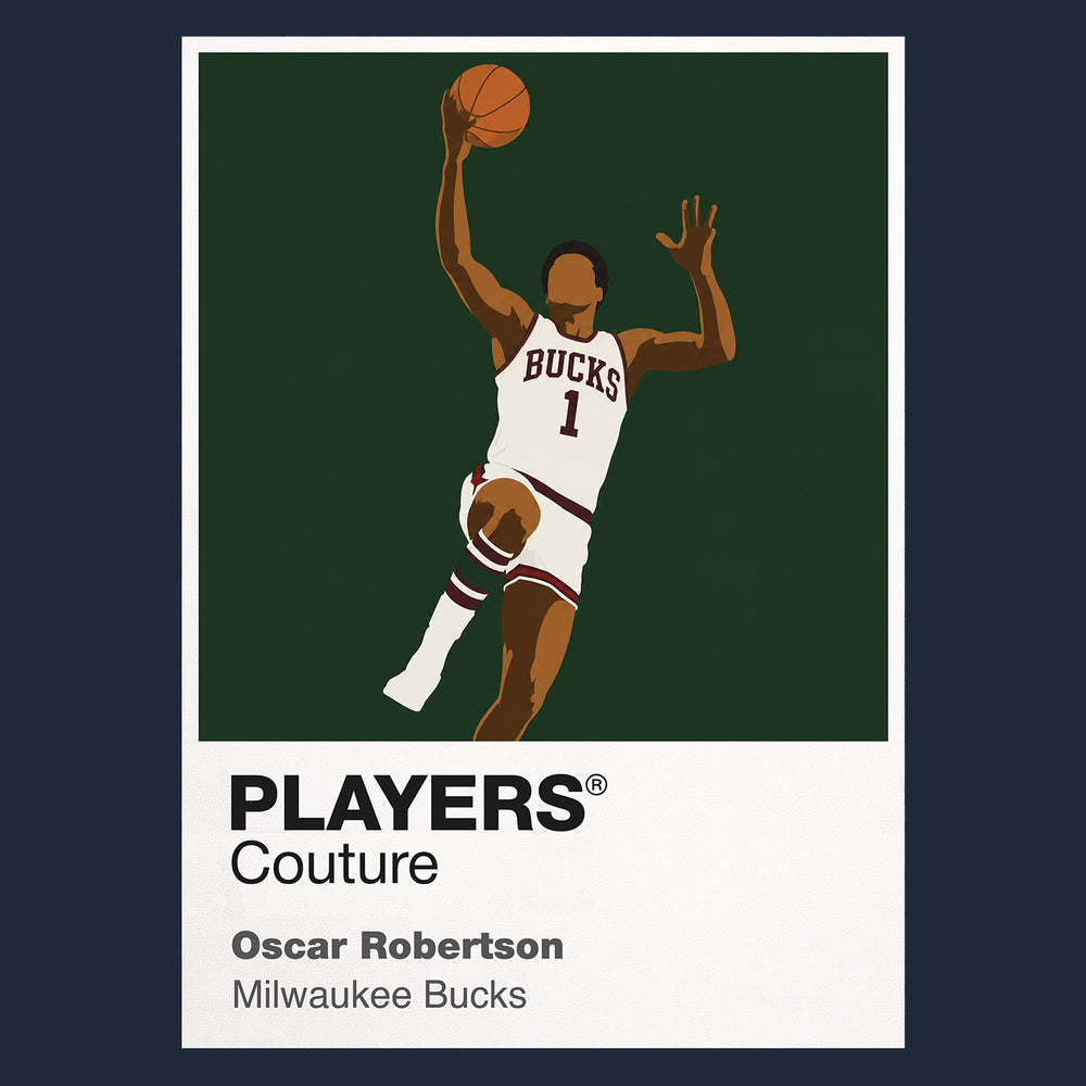 Oscar Robertson Bucks Basketball Icon Frame Men's Hoodie