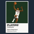 Oscar Robertson Bucks Basketball Icon Frame Men's Hoodie