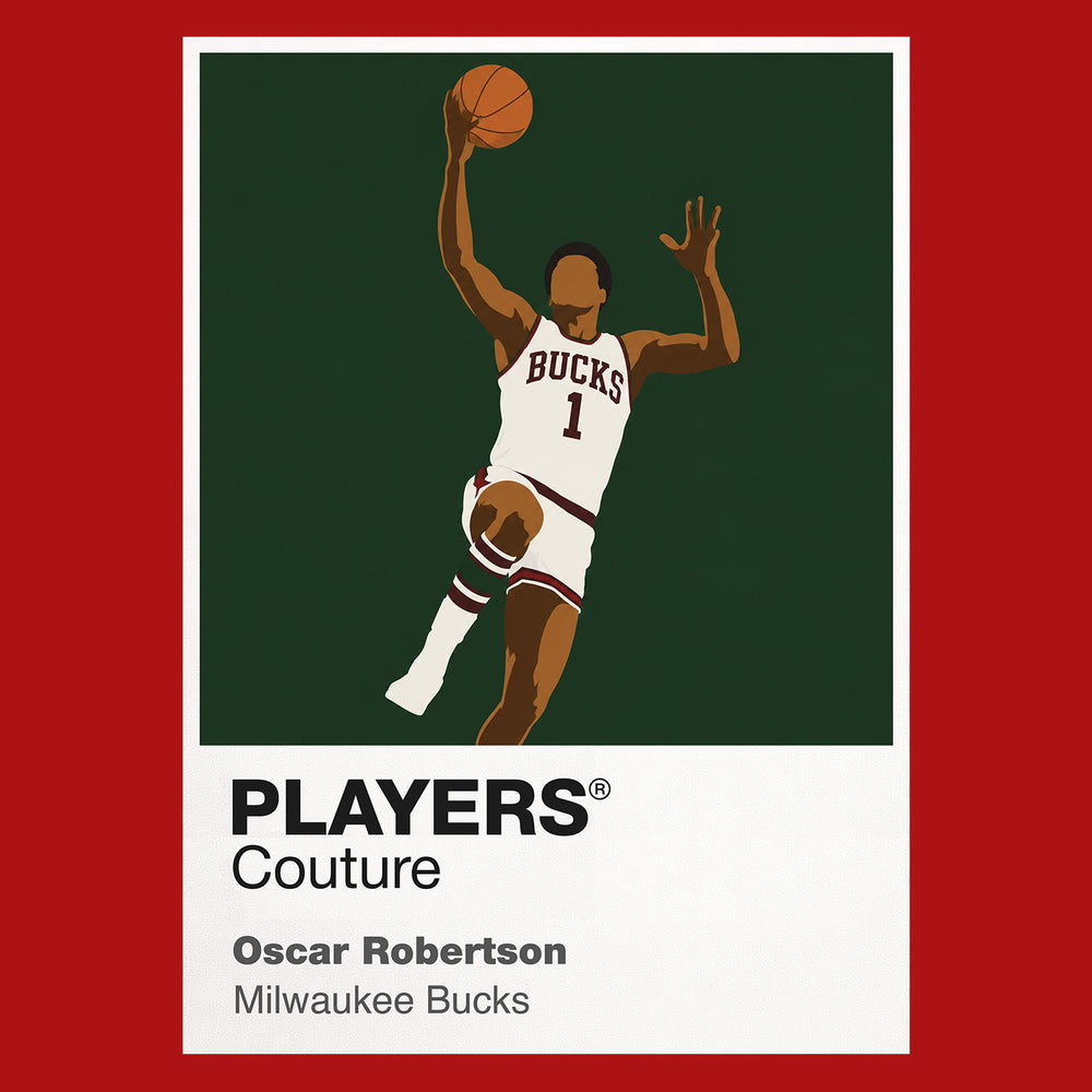 Oscar Robertson Bucks Basketball Icon Frame Men's Hoodie