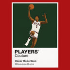 Oscar Robertson Bucks Basketball Icon Frame Men's Hoodie