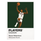 Oscar Robertson Bucks Basketball Icon Frame Men's Hoodie