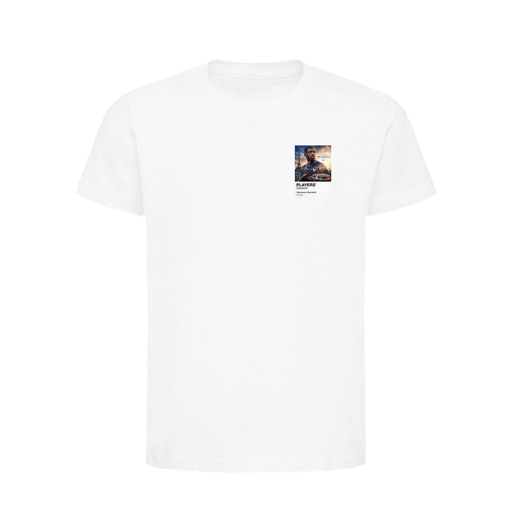 Ousmane Dembele France Atlas Frame White kids t-shirt by Players Couture