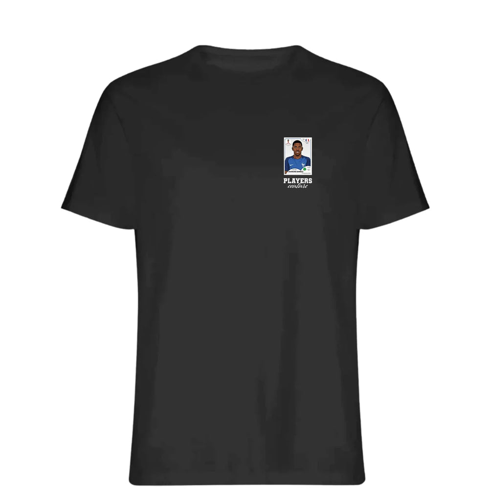Ousmane Dembele World Cup t-shirt – black men's t-shirt featuring the Ousmane Dembele World Cup Players Couture logo