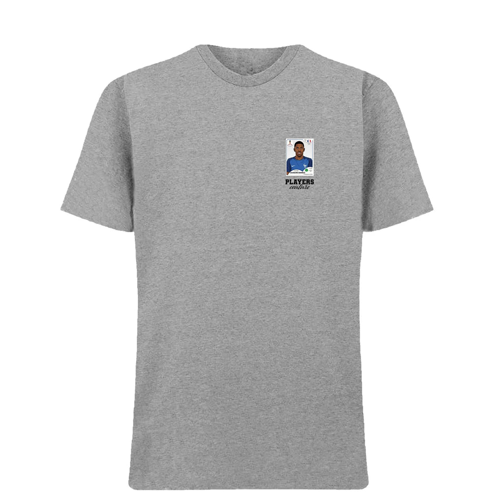 Ousmane Dembele World Cup t-shirt – grey men's t-shirt featuring the Ousmane Dembele World Cup Players Couture logo