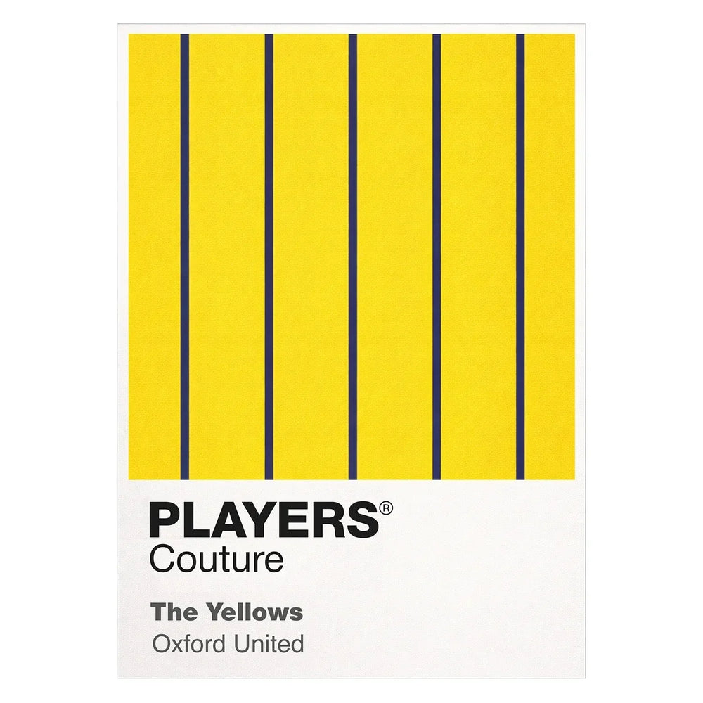 Oxford United Classic Football Shirt Colours Frame Men's T-Shirt – white close-up detail shot of the Oxford United Players