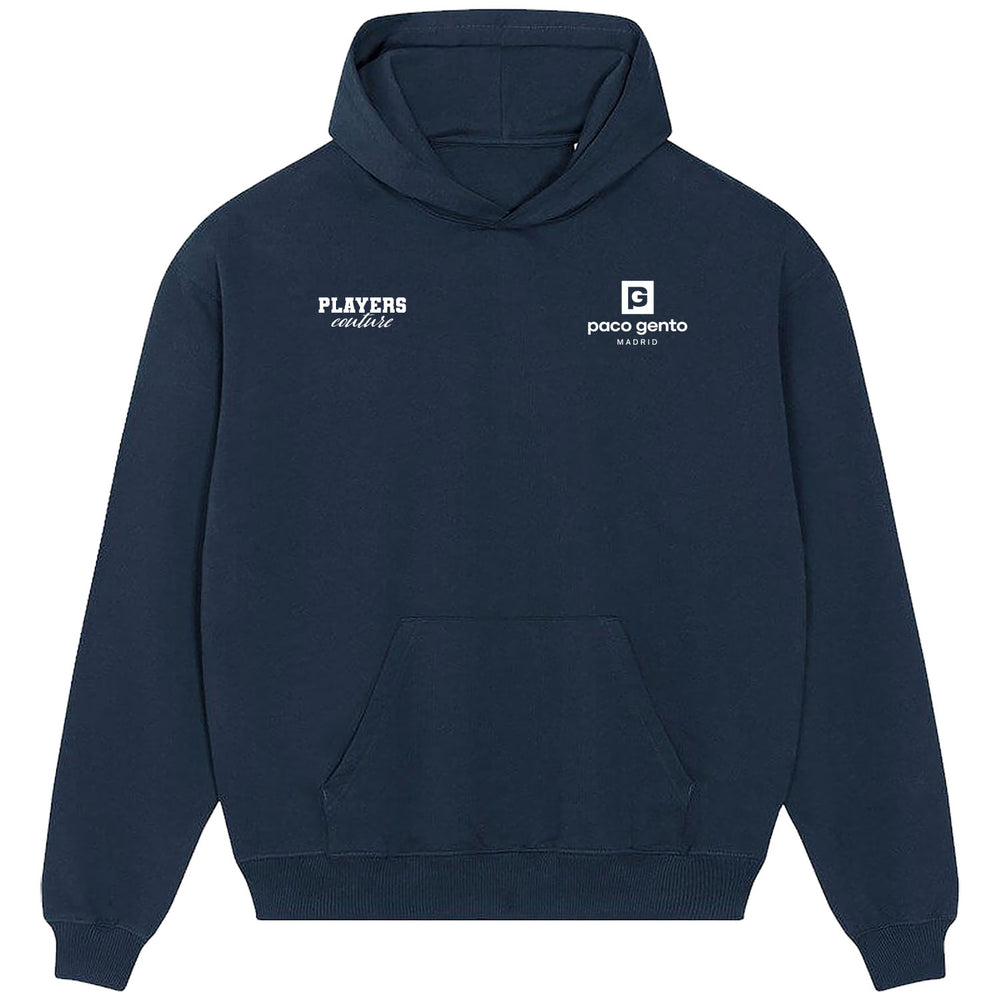 Paco Gento Logo Players Couture Men's Casual Hoodie Navy
